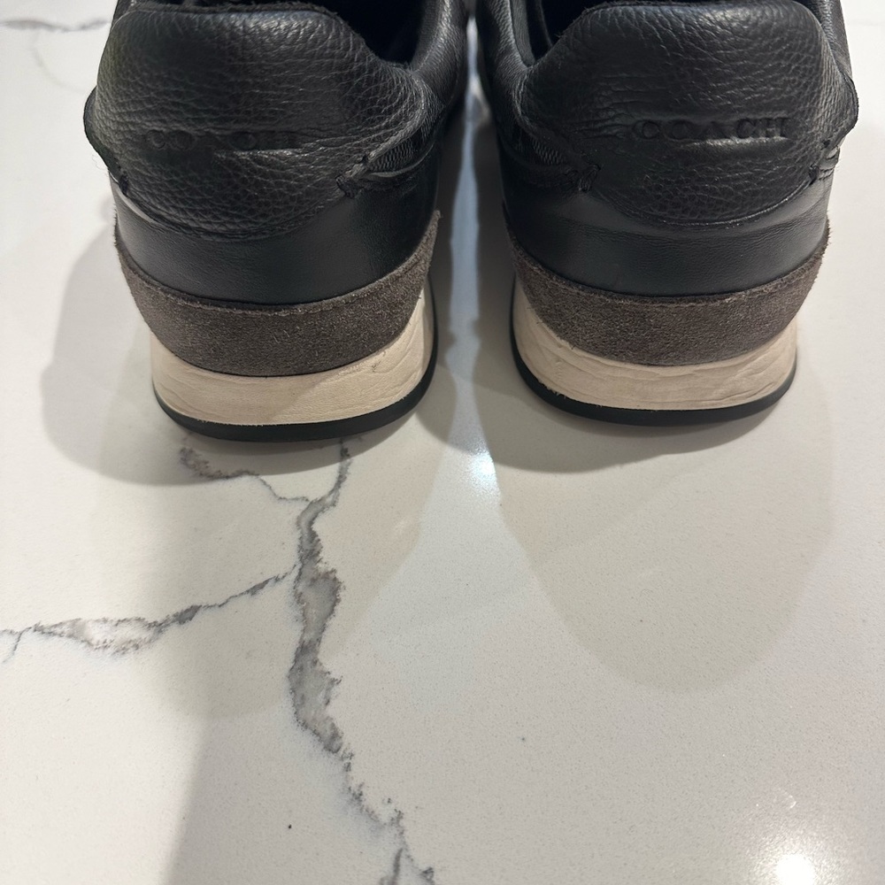 COACH Black Leather Men's Shoes - Picture 5 of 9